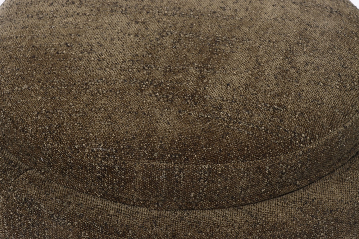 OTTOMAN - LUNA OLIVE W/ REVERSIBLE ASH WOODEN TRAY (49 x 49 x 41cm)