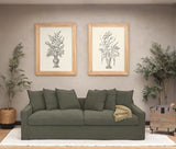 3 SEATER SOFA - LUCCA OLIVE (2.27m x 73 x 67cm)