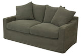 LUCCA 2 SEATER SOFA - OLIVE (1.7m x 73cm x 67cm)