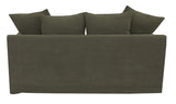 LUCCA 2 SEATER SOFA - OLIVE (1.7m x 73cm x 67cm)