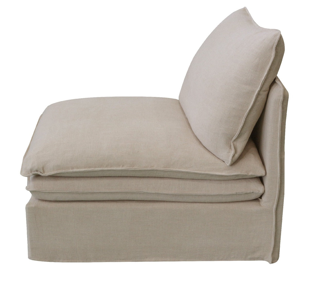 1 SEATER - CALAIS  OATMEAL (87 x 95 x 90cm)