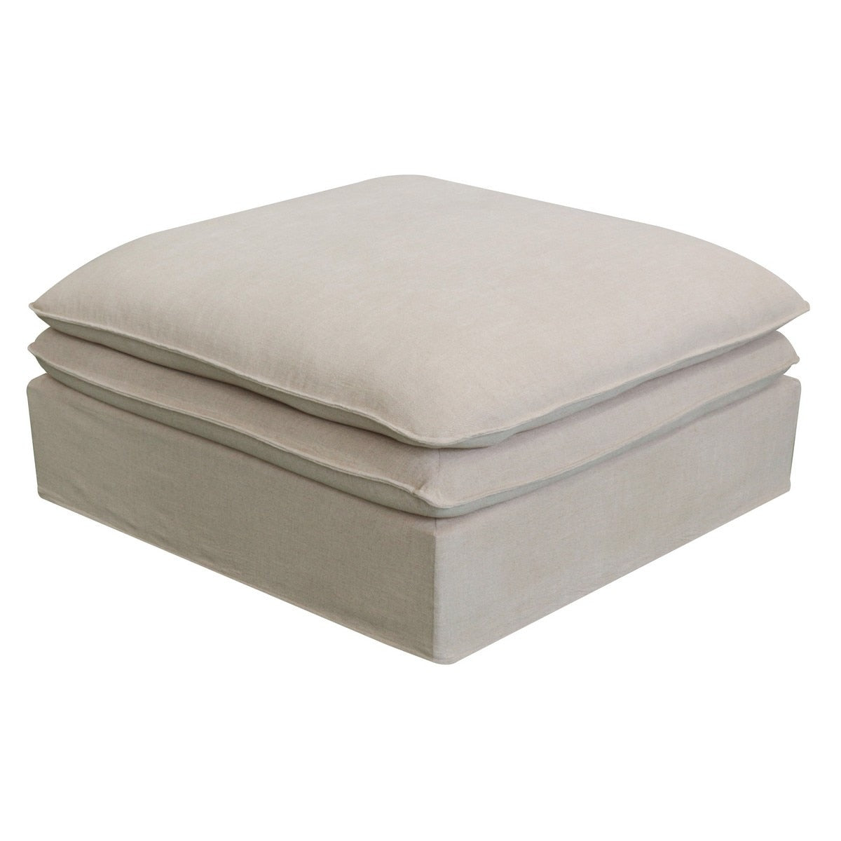 CALAIS OTTOMAN - OATMEAL (95 x 95 x 49cm)