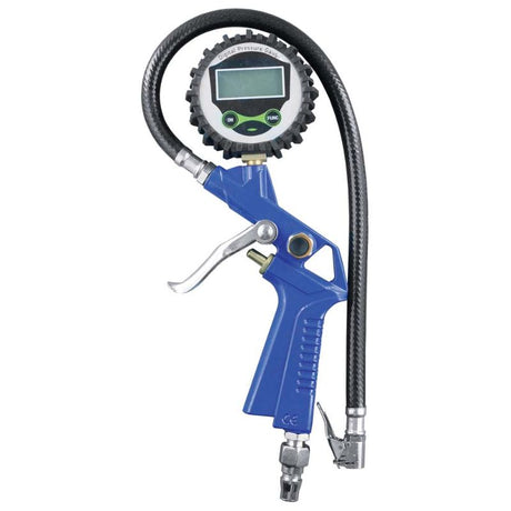 Compact ITM Digital Tyre Inflator with multifunctional display for precise pressure readings in bar, psi, kPa, and kg/cm².