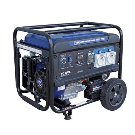 10KVA petrol generator with electric start, remote control, durable design, suited for construction and delicate electronics.