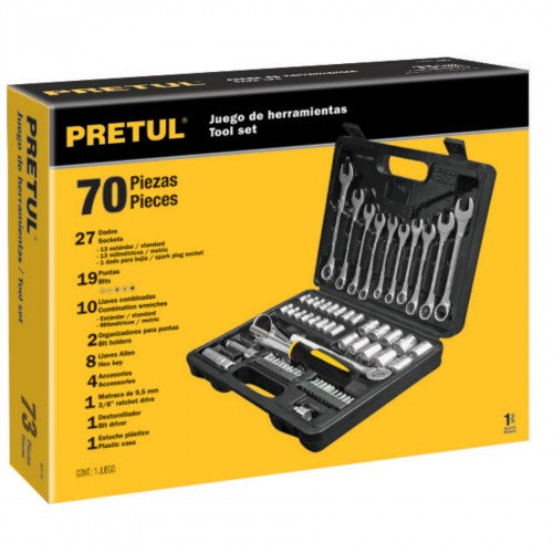 Toolset - Pretul Mechanics 1/4 3/8 Drive (73pcs)