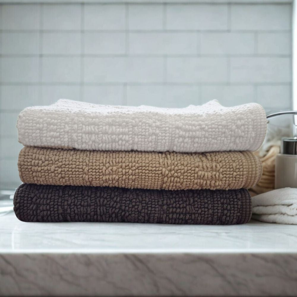 Baksana - Lisbon Double Bath Mat - Slate