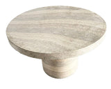 TRAVERTINE DINING TABLE - BLUE