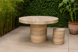 TRAVERTINE DINING TABLE - BLUE