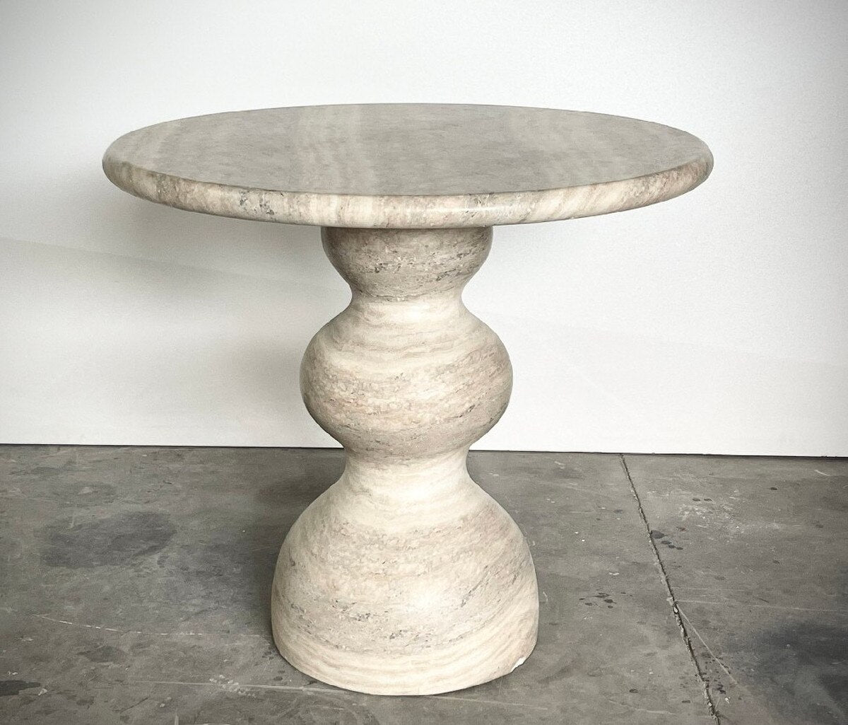 TRAVERTINE BISTRO DINING TABLE - BLUE