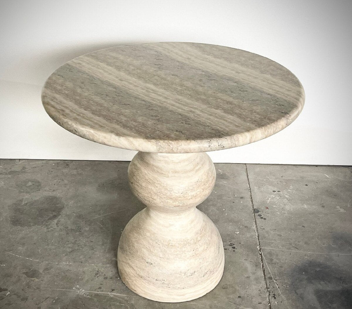 TRAVERTINE BISTRO DINING TABLE - BLUE