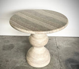 TRAVERTINE BISTRO DINING TABLE - BLUE