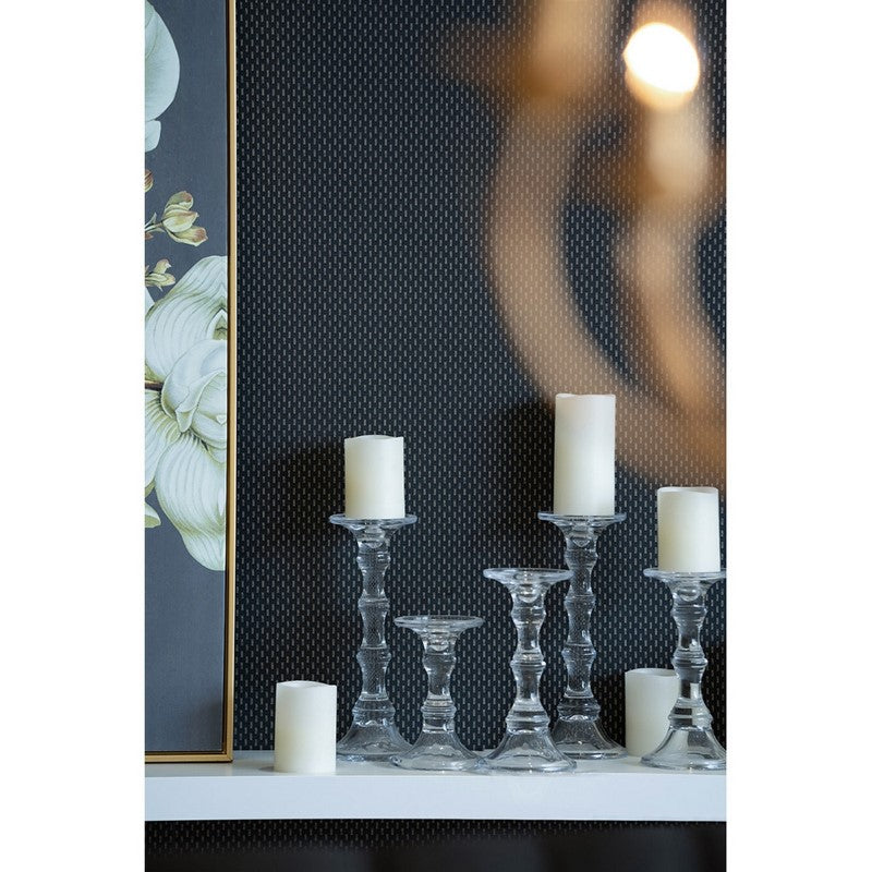 CANDLE STICK - GLASS (12 x 23.5cm)