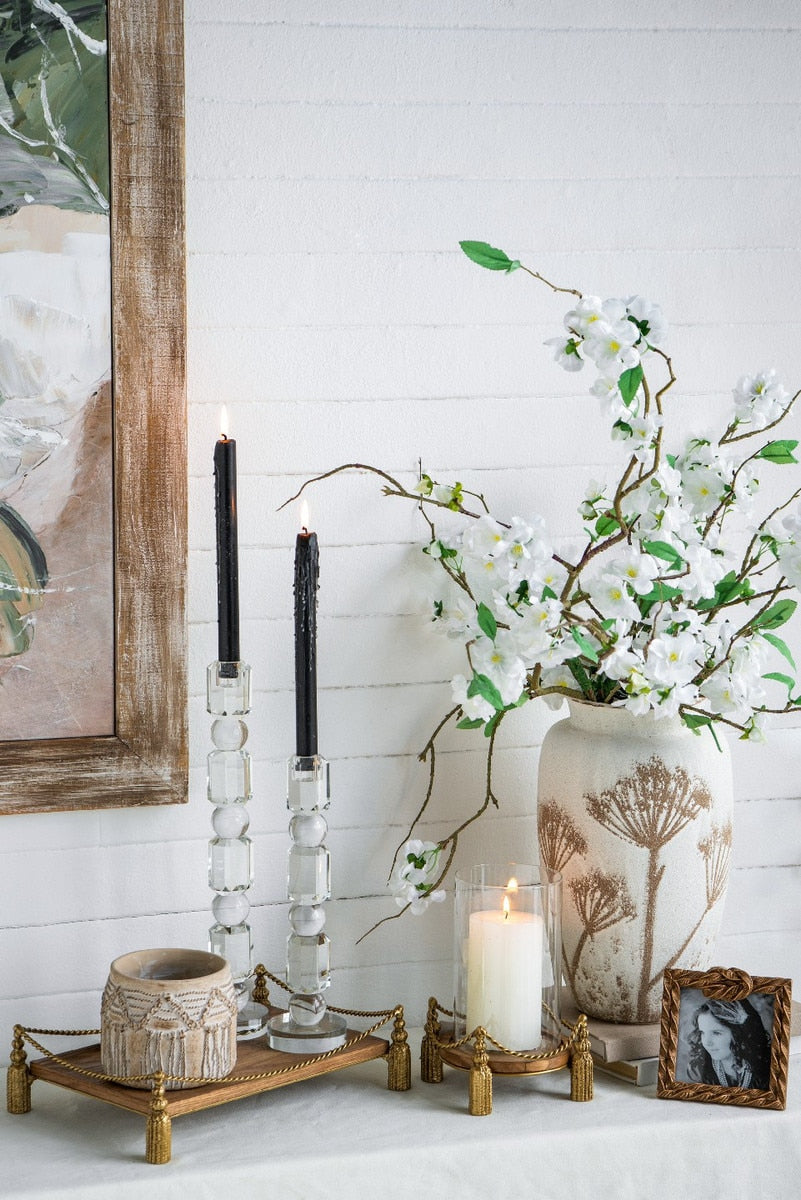 Ceramic VASE - Cream/Natural (20 x 20 x 35cm)