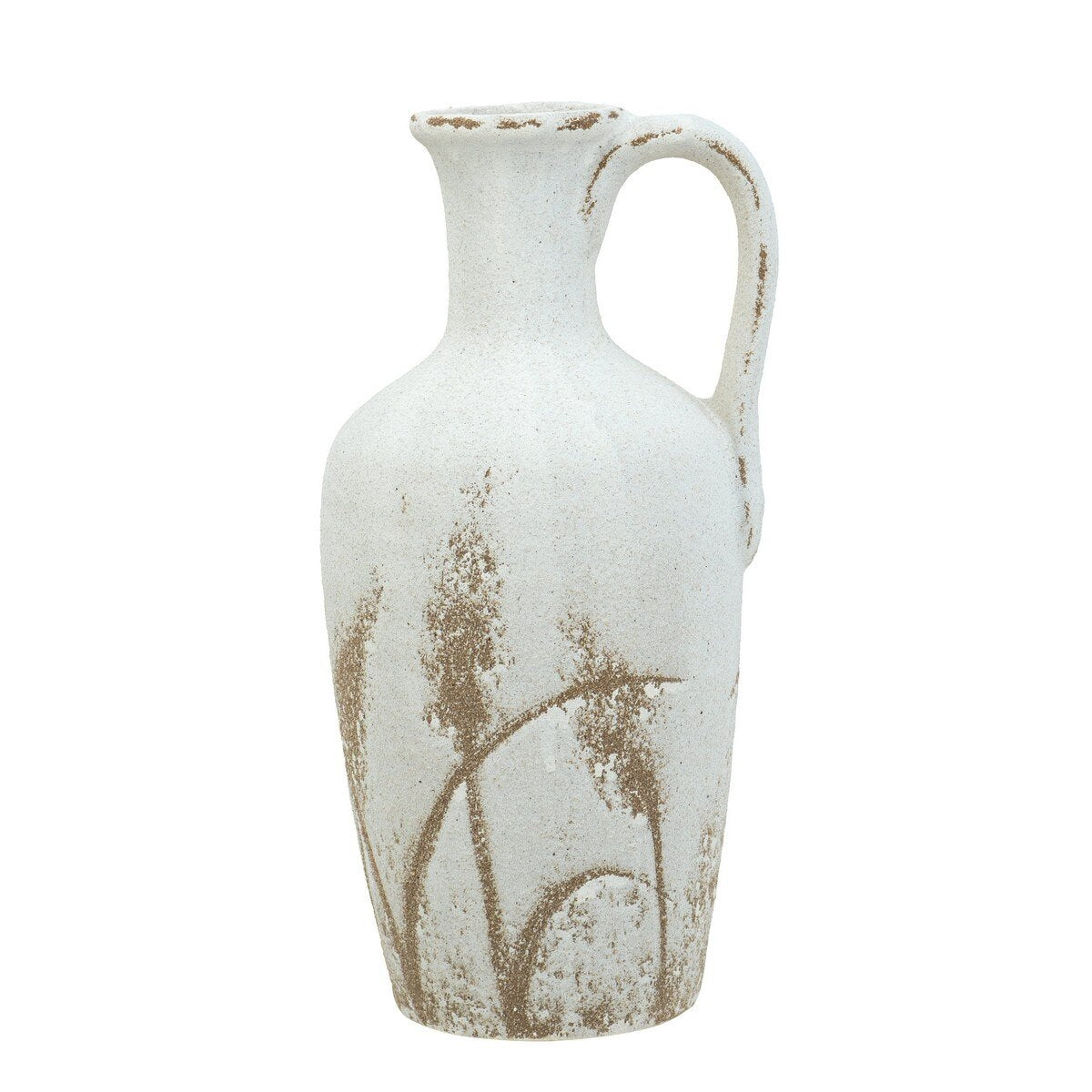 Ceramic VASE - Cream/Natural (17 x 15.5 x 34cm)