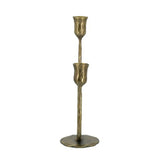 GOLD CANDLE HOLDER - Iron (16 x 9 x 29cm)