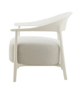 LOUNGE CHAIR W/OUTDOOR FABRIC - DRIFT WHITE FRAME/OATMEAL OUTDOOR FABRIC