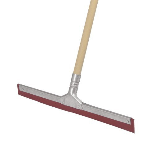 Truper Yard Scraper with 50cm rubber blade, steel body, and ergonomic wooden handle, perfect for clearing debris from gardens.