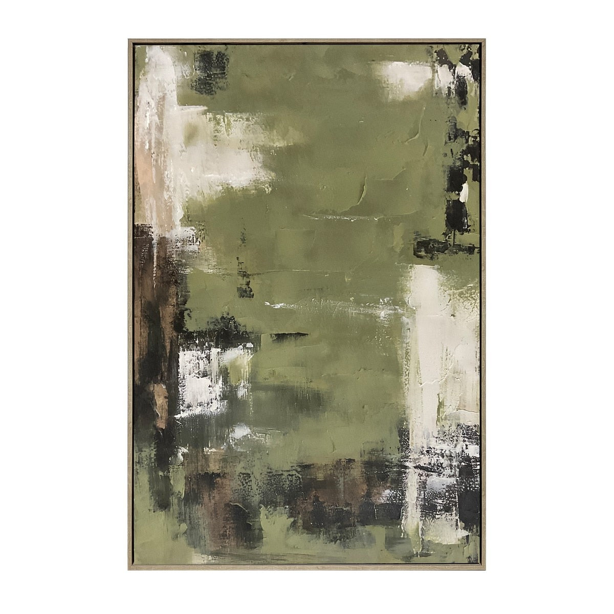 FRAMED CANVAS  - Green 80% HANDPAINTING (80 x 1.2m)