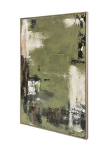 FRAMED CANVAS  - Green 80% HANDPAINTING (80 x 1.2m)