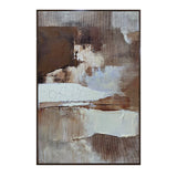 FRAMED CANVAS  - Brown 80% HANDPAINTING (80 x 1.2m)