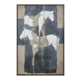 FRAMED CANVAS - Horses 80% HANDPAINTING (80 x 1.2m)