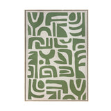 FRAMED CANVAS - Green Pattern 80% HANDPAINTING (80 x 1.2m)