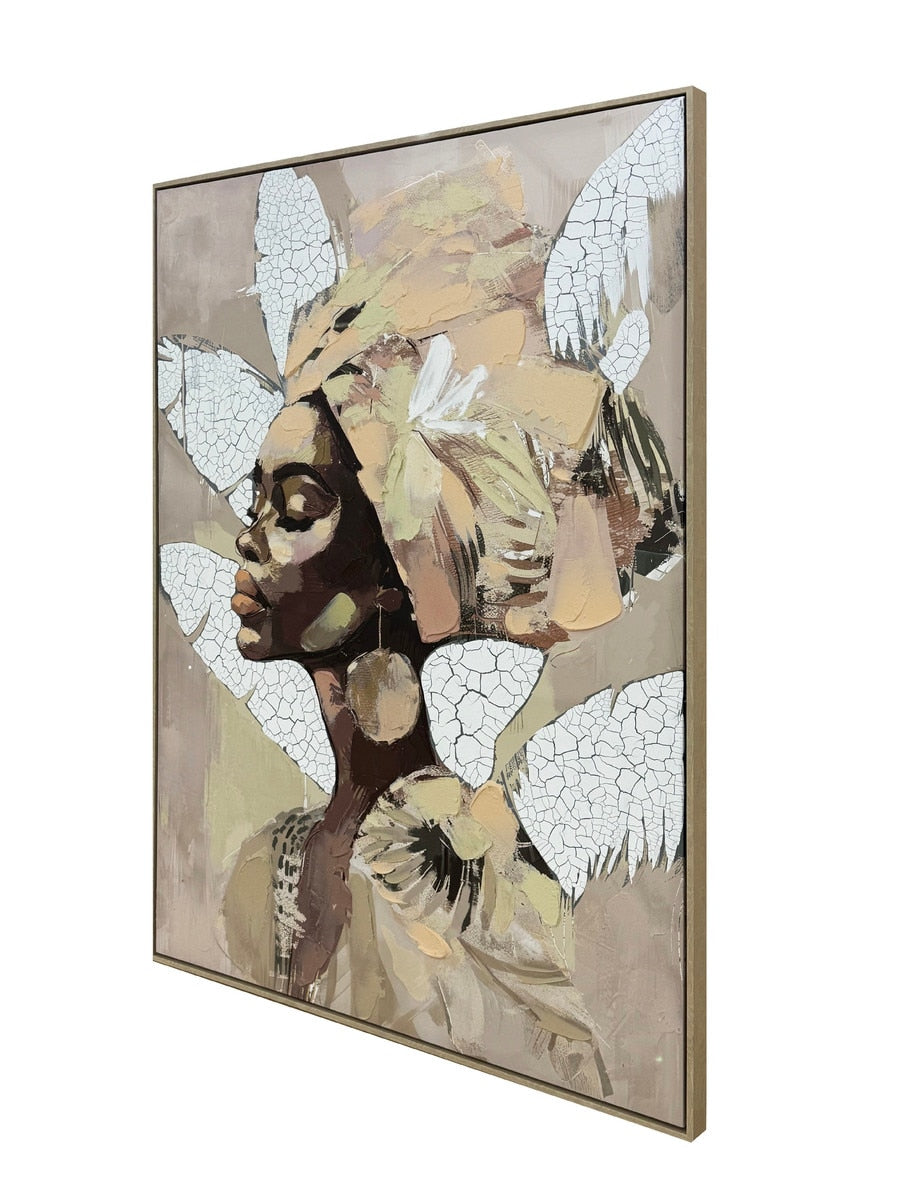 FRAMED CANVAS - Timeless 3 80% HANDPAINTING (80 x 1.2m)