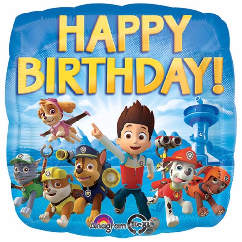 Balloon 45cm Paw Patrol Happy Birthday