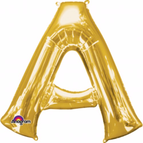 Letter A Gold Megaloon 40cm Foil Balloon