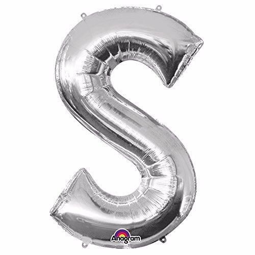 Letter S Silver Megaloon 40cm Foil Balloon