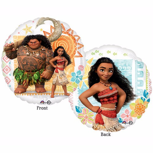 Vibrant 45cm Moana foil balloon with stunning 2-sided design, perfect for themed parties and celebrations.