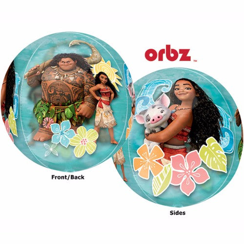 Shape Orbz Balloon Moana See Thru 2 Sided Design