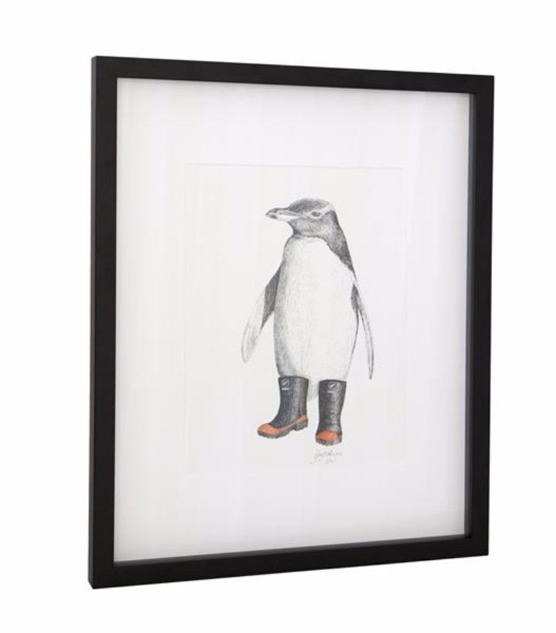 Kiwana Framed  Art Print 'Penguin Pete' 45x55cm