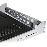 2U Adjustable Mount Depth Vented Sliding Rack Shelf w/ Cable Mgmt - 50lbs/22.7kg