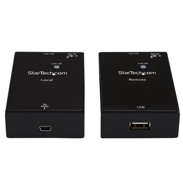 1 Port USB 2.0 over Cat5/Cat6 extender kit, extending connectivity up to 165ft, ideal for home and office use.