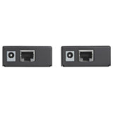 4-port USB 2.0 extender over Cat5/Cat6, extends connectivity up to 165ft for devices like printers and hard drives.