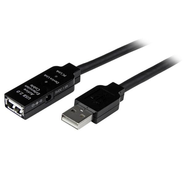 35m USB 2.0 Active Extension Cable, male-to-female, allows USB device connectivity up to 115 feet with 480 Mbps transfer rates.