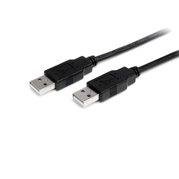 1m USB 2.0 A to A cable with dual male connectors for seamless data transfer and connectivity between devices.