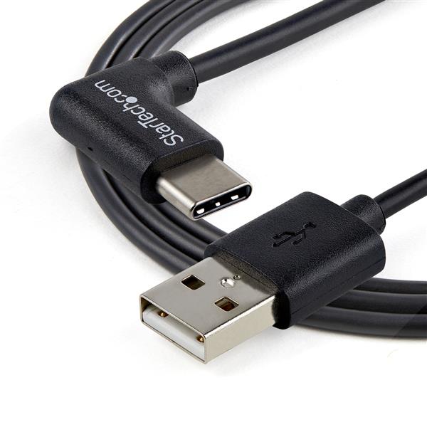 USB-A to USB-C Cable - Right-Angle - M/M - 91 cm (3 ft.) - USB 2.0