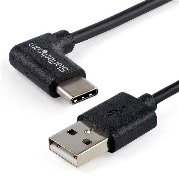 USB-A to USB-C Cable - Right-Angle - M/M - 91 cm (3 ft.) - USB 2.0