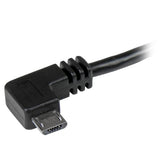 Micro-USB Cable with Right-Angled Connectors - M/M - 1m (3ft)