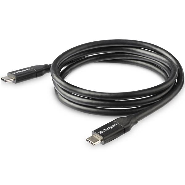 1m 3ft USB-C to USB-C cable for rapid 5A Power Delivery, ideal for charging laptops and mobile devices efficiently.