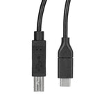 USB-C to USB-B printer cable, 3m long, for connecting USB Type-C devices to printers or scanners, supports fast data transfer.