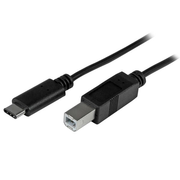 High-quality 1m USB-C to USB-B cable for seamless connectivity and data transfer up to 480 Mbps, compatible with Thunderbolt 3.