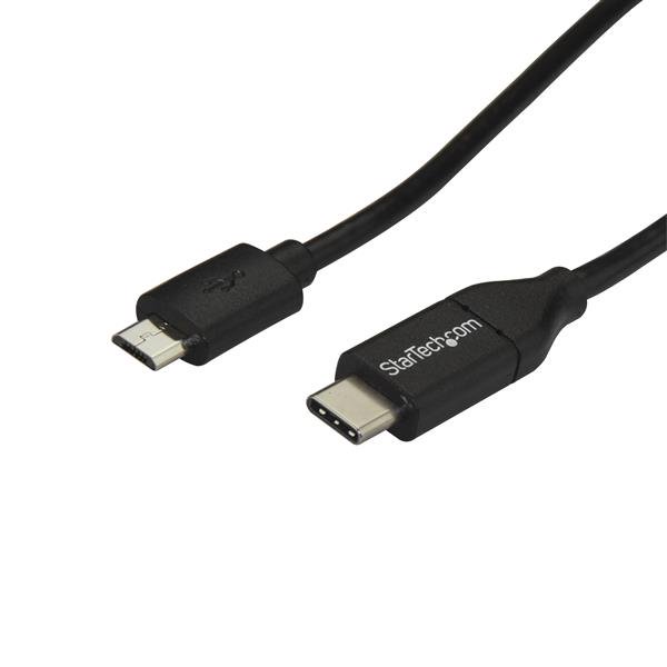 USB-C to Micro-B cable, 1.8m long, for seamless charging and data transfer between USB Type-C laptops and Micro-USB devices.