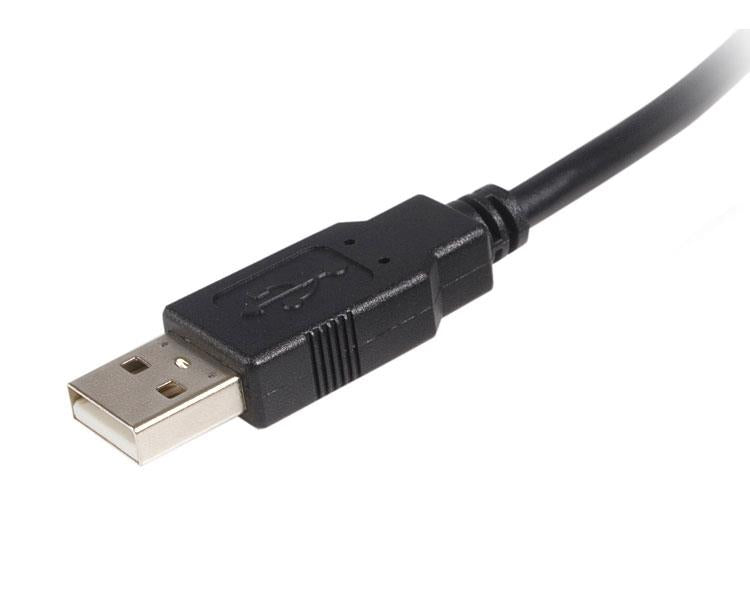 0.5m USB 2.0 A to B cable with male connectors, ideal for connecting printers, scanners, and external drives reliably.