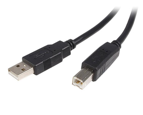 0.5m USB 2.0 A to B cable with male connectors for reliable connection to printers, scanners, and external drives.