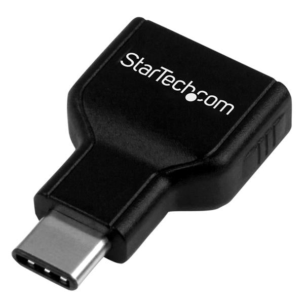 USB-C to USB-A adapter enabling fast connections for older USB devices, compatible with laptops and computers.