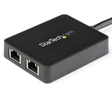 USB 3.0 to Dual Port Gigabit Ethernet Adapter NIC w/ USB Port