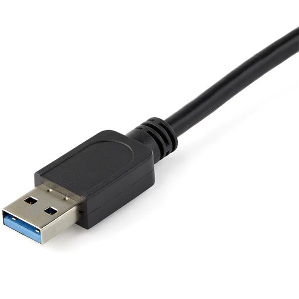 USB 3.0 to HDMI adapter enabling multi-monitor setups with HD output up to 1920x1200 for Mac and PC.